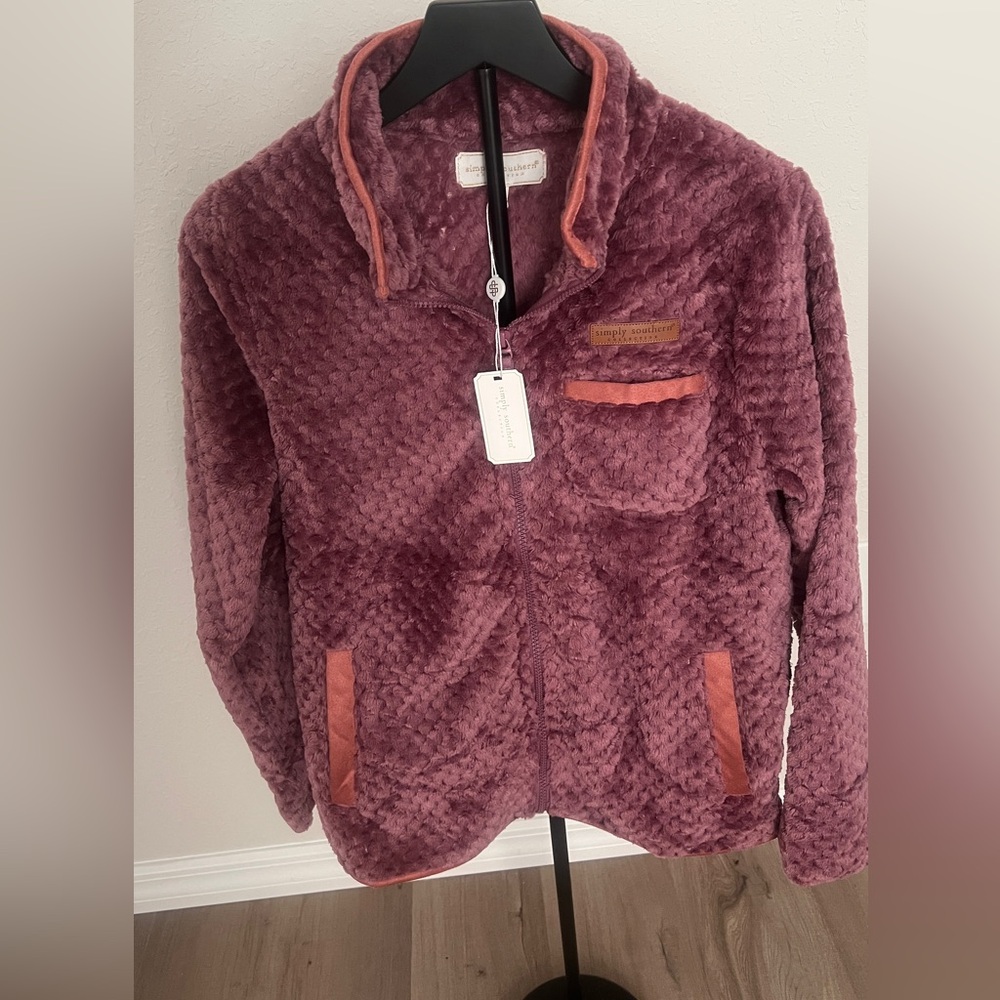 Simply Southern Plush Jacket - Mauve